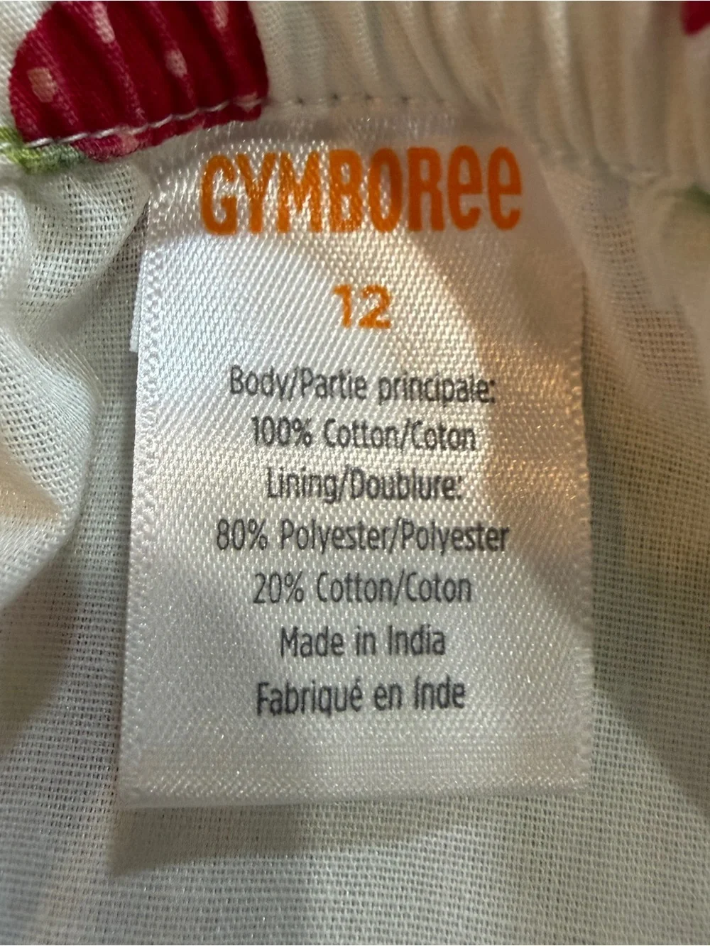 Gymboree Kids White Strawberry Print Halter Sundress Sz 12 100% Cotton